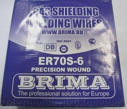 Проволока BRIMA ER70S-6 (СВ08Г2С) ф 0,6 мм /1пч-5 кг